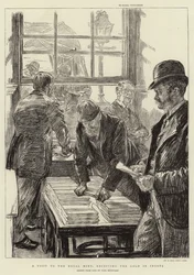 A Visit to the Royal Mint, Receiving the Gold in Ingots